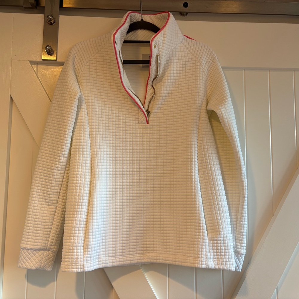 Dudley Stephens White Pearl Pullover in Waffler Knit, Size Small - Picture 2 of 6